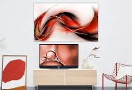 Picture of ABSTRACT RED GLAS WAL ART