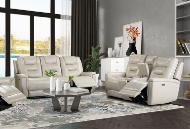 Picture of Abbott Cream Leather Power Reclining Sofa