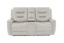 Picture of Abbott Cream Leather Reclining Console Loveseat