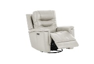 Picture of Abbott Cream Leather Power Glider Recliner