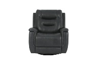 Picture of Abbott Grey Leather Power Glider Recliner