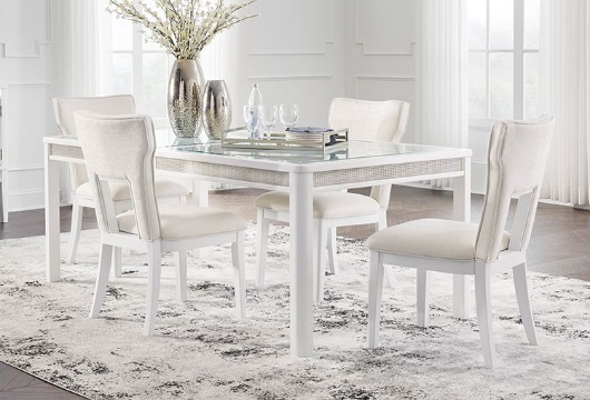 Picture of Chalanna White 5 PC Dining Room