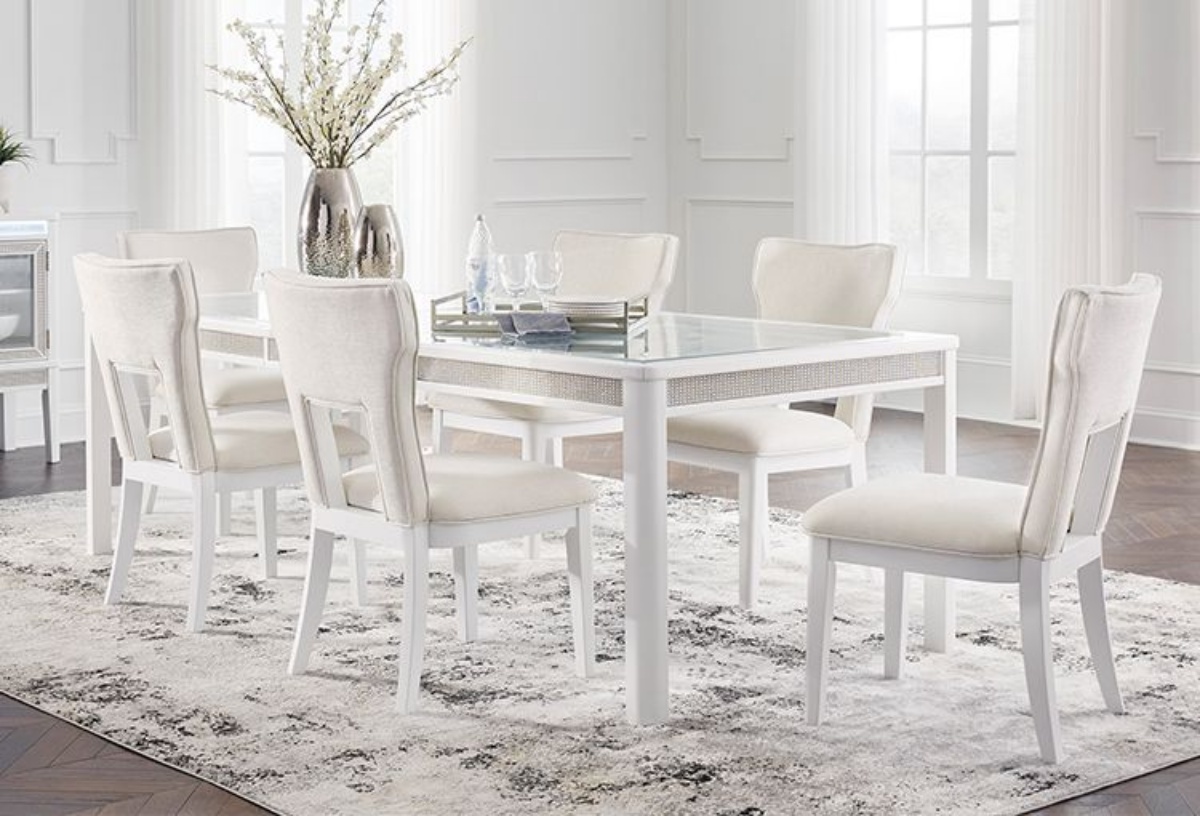 Picture of Chalanna White 7 PC Dining Room