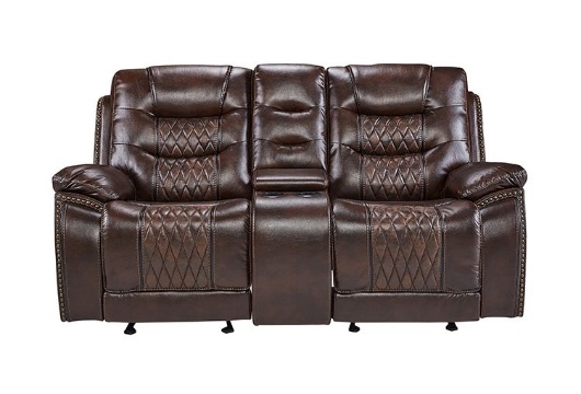 Picture of Royce Bronze Reclining Console Loveseat