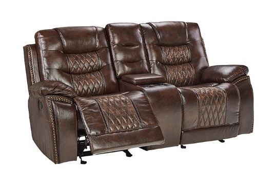 Picture of Royce Bronze Reclining Console Loveseat